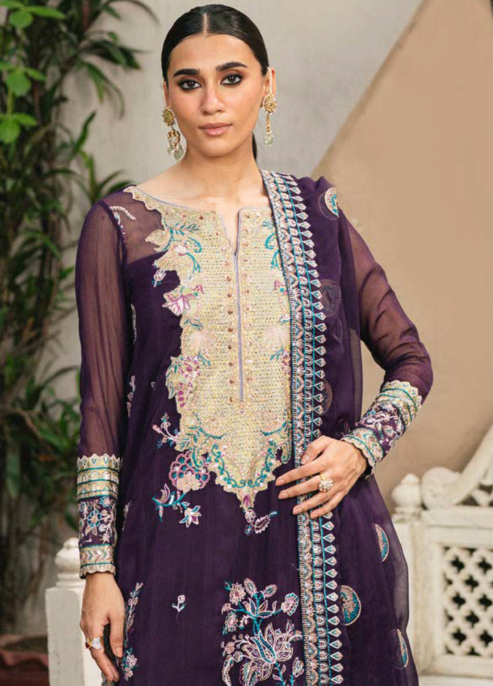 Gulnaar by Freesia Embroidered Chiffon Suits Unstitched 3 Piece FRE25GL FSU-650 Polina - Festive Collection
