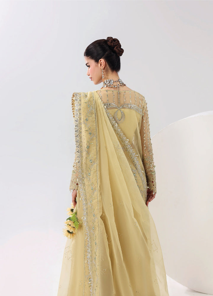 Lamore by Sardinia Unstitched Luxury Hand Work Organza 3 peice SRD25LH D-2 Amber Haze - Formals Collection