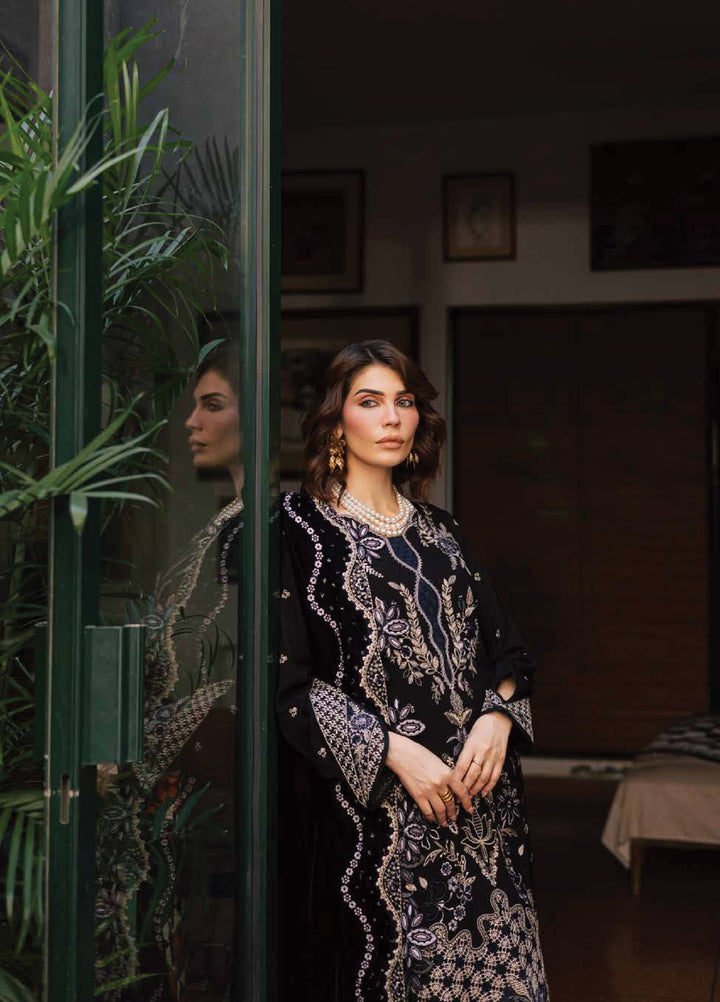 Nureh Exclusive Unstitched Luxury Leather Peach Embroidered Suits 3 Piece NU25LV NE-185 - Festive Collection