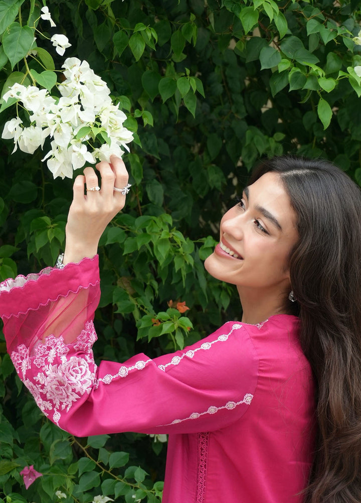 Eden by Asifa Nabeel Embroidered Cambric Suits Unstitched 3 Piece AN25ED ECC-06 Pink Reverie - Winter Collection