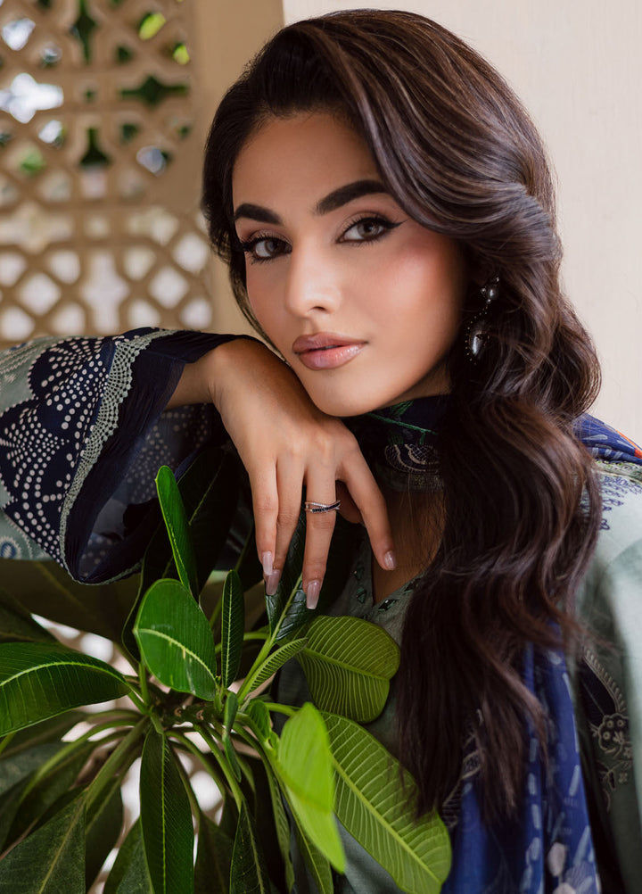 Nureh Printed Slub Linen Suits Unstitched 3 Piece NU25VL SP-164 - Winter Collection