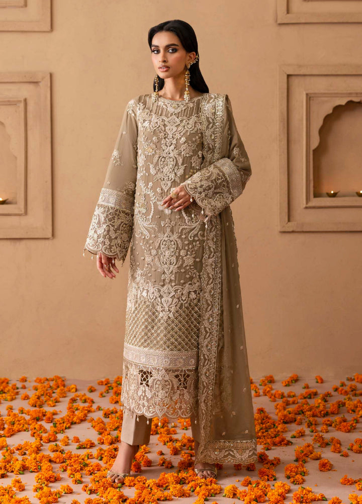 Shehrzadi by Emaan Adeel Unstitched Embroidered Chiffon 3 peice EA25SC Ulfat - Formals Collection
