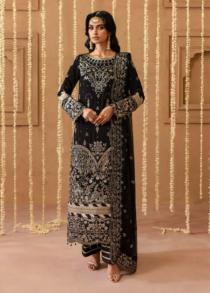 Shehrzadi by Emaan Adeel Unstitched Embroidered Chiffon 3 peice EA25SC Sahar - Formals Collection
