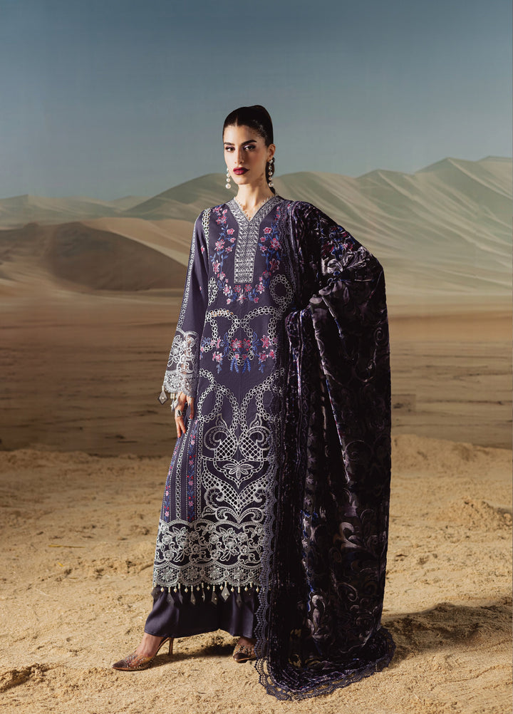 Amelia by Mahnur Unstitched Luxury Cotrai Embroidered 3 Piece Suits MN25AL AM-005 - Winter Collection