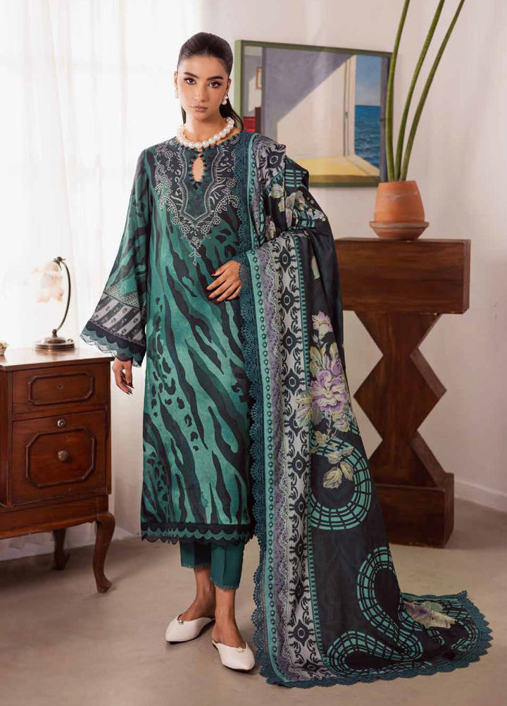 Signature Prints by Nureh Unstitched Linen Jacquard Suits 3 Piece NU25LJ SP-190 - Winter Collection