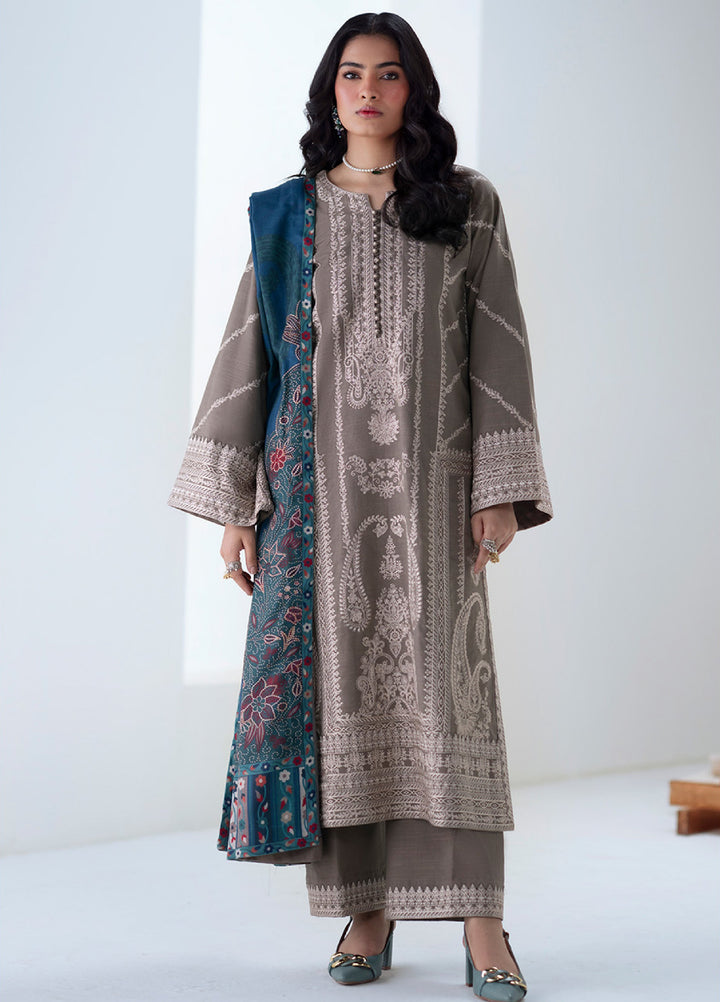Noore by Freesia Unstitched Khaddar Embroidered Suits 3 Piece FRE25NW FSU-5679 Angeza - Winter Collection