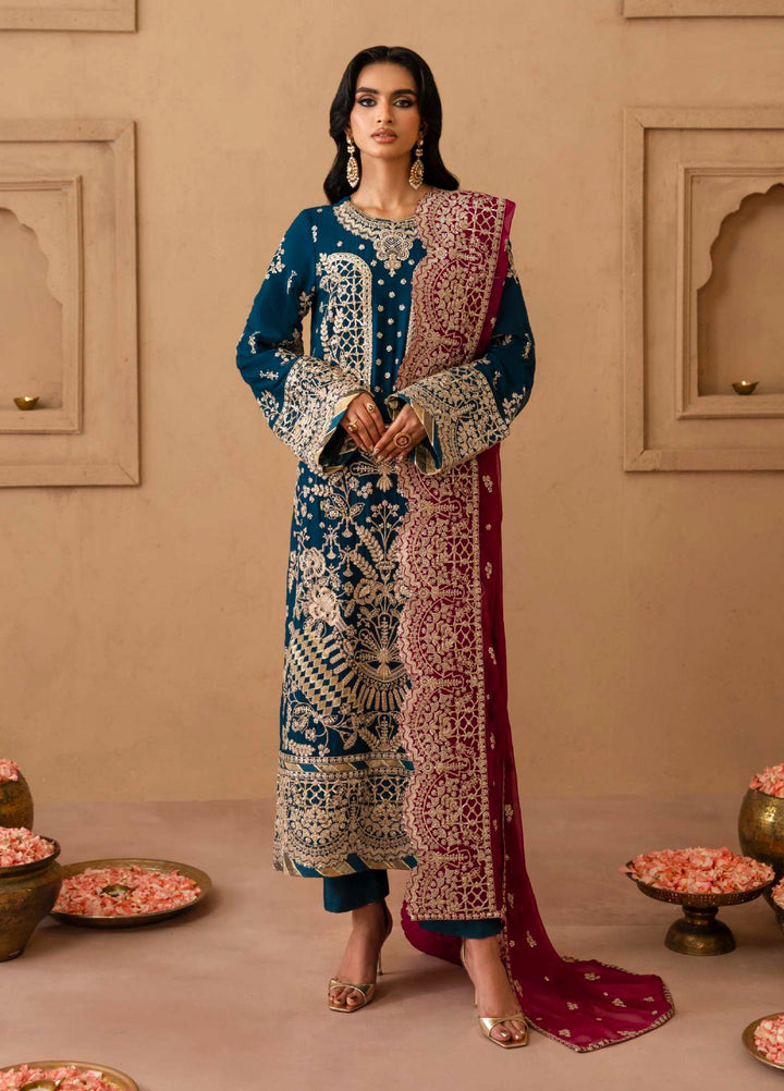 Shehrzadi by Emaan Adeel Unstitched Embroidered Chiffon 3 peice EA25SC Kavya - Formals Collection