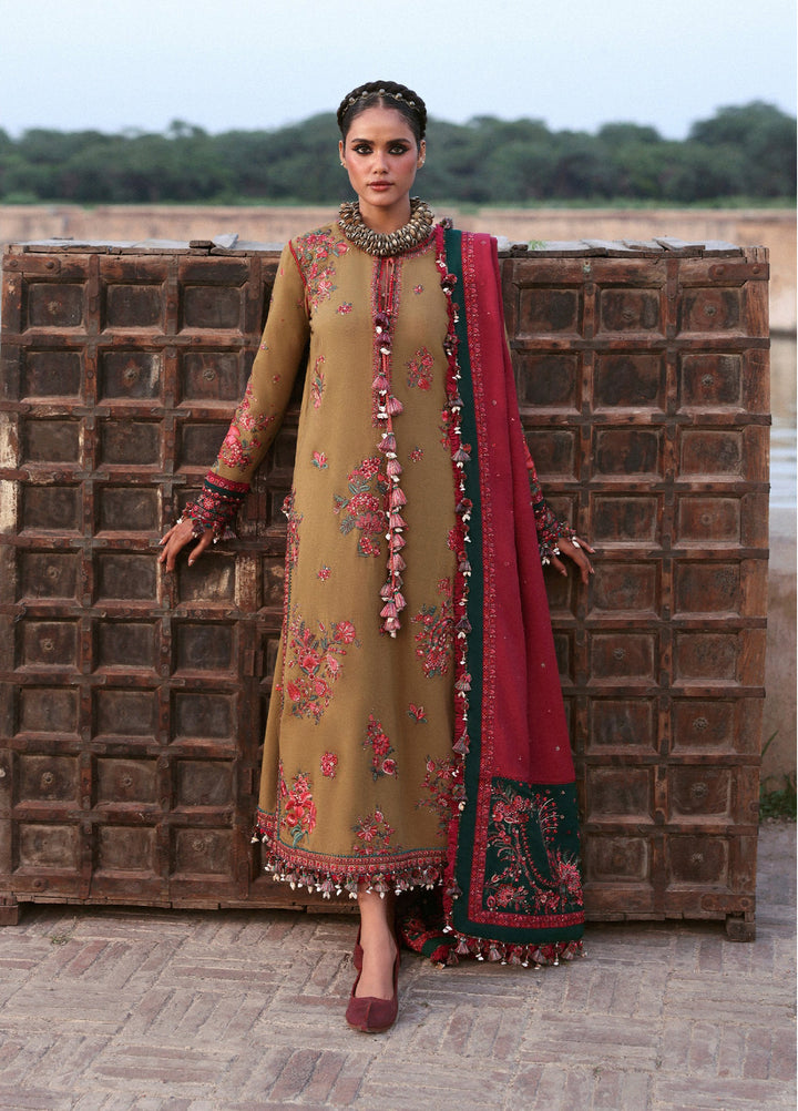 Hussain Rehar Unstitched Karandi Winter Embroidered Suits 3 Piece HRR25K Rumi - Winter Collection