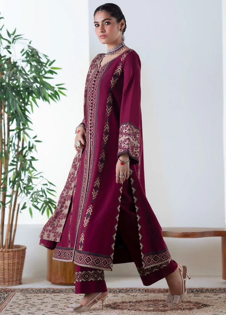 Noore by Freesia Unstitched Khaddar Embroidered Suits 3 Piece FRE25NW FSU-5670 Malalai - Winter Collection