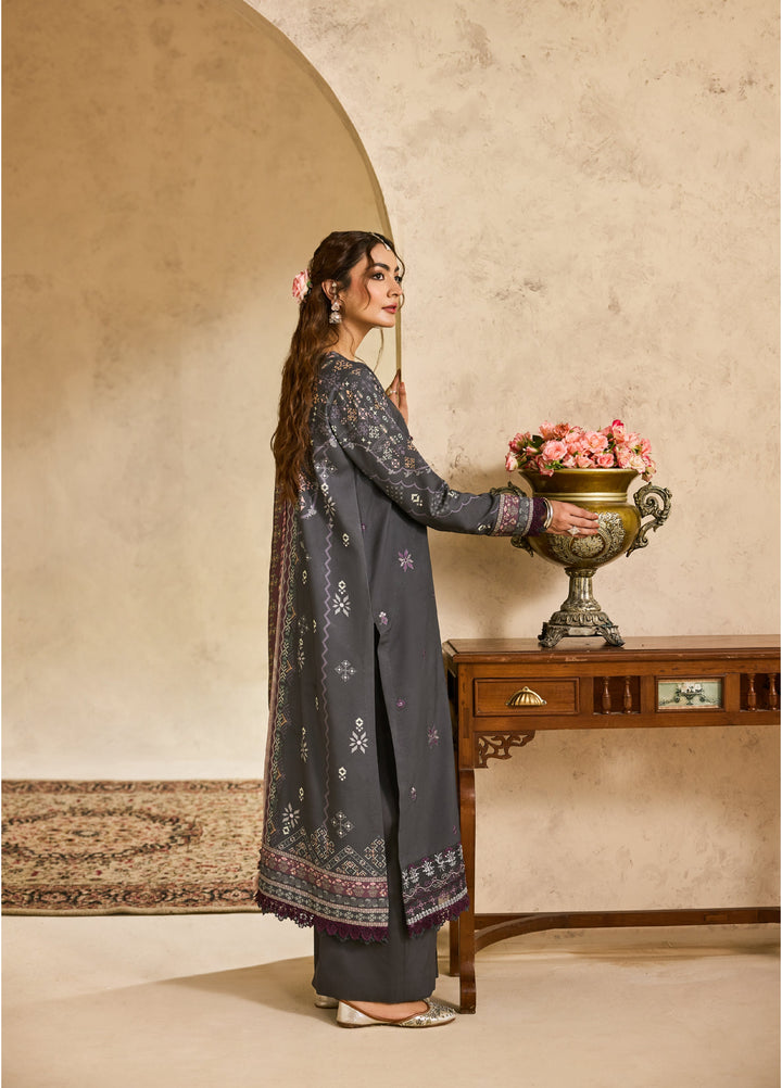 Zync by Florent One Nation Unstitched Khaddar Embroidered Suits 3 Piece FL25ON FL-3A - Winter Collection