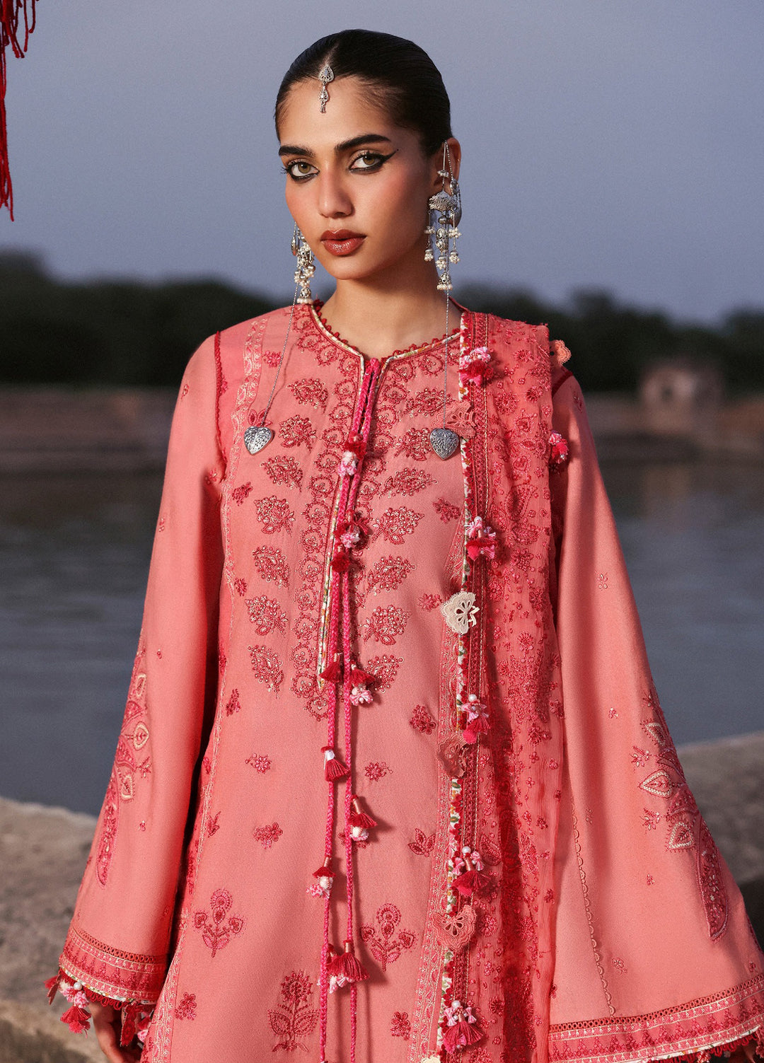 Hussain Rehar Unstitched Karandi Winter Embroidered Suits 3 Piece HRR25K Amani - Winter Collection