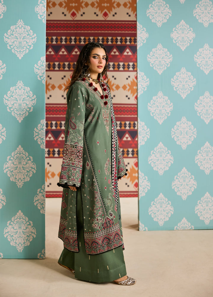 Zync by Florent One Nation Unstitched Khaddar Embroidered Suits 3 Piece FL25ON FL-6B - Winter Collection