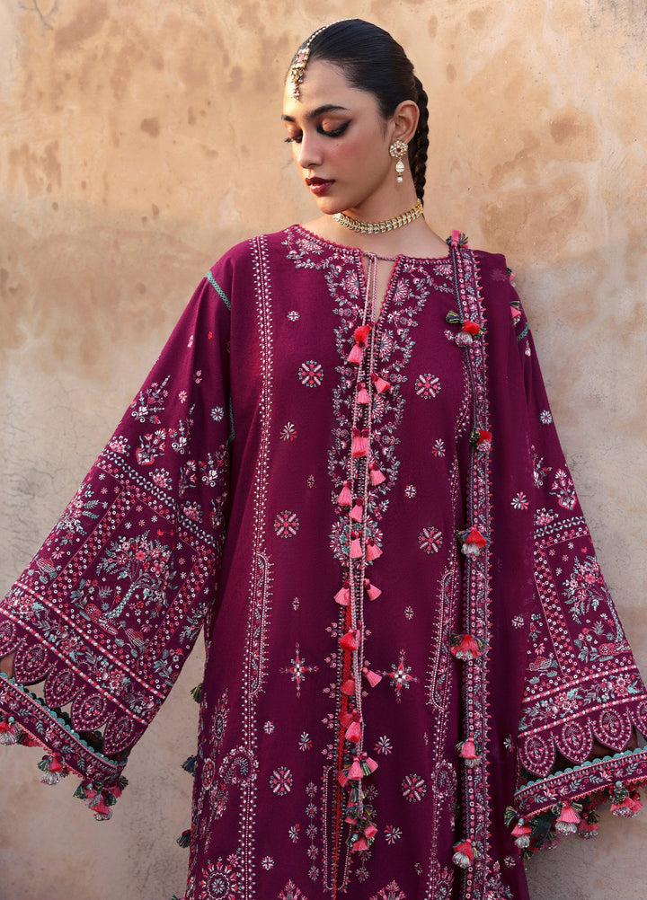 Hussain Rehar Unstitched Karandi Winter Embroidered Suits 3 Piece HRR25K Nargis - Winter Collection