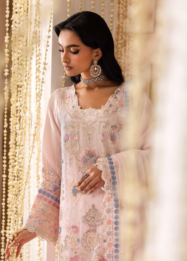 Shehrzadi by Emaan Adeel Unstitched Embroidered Chiffon 3 peice EA25SC Gulrez - Formals Collection