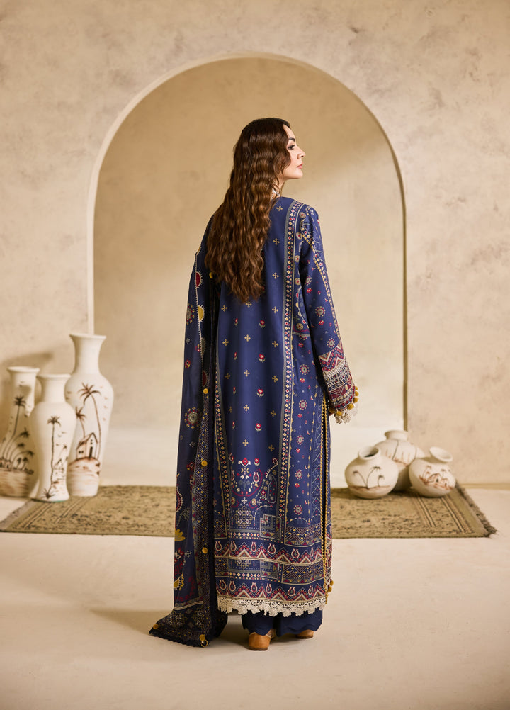 Zync by Florent One Nation Unstitched Khaddar Embroidered Suits 3 Piece FL25ON FL-1A - Winter Collection