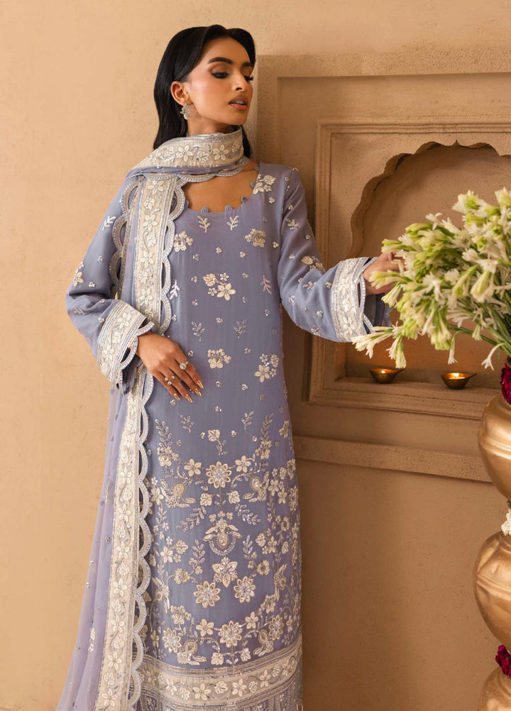 Shehrzadi by Emaan Adeel Unstitched Embroidered Chiffon 3 peice EA25SC Saharsh - Formals Collection