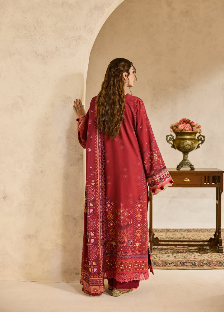 Zync by Florent One Nation Unstitched Khaddar Embroidered Suits 3 Piece FL25ON FL-4A - Winter Collection