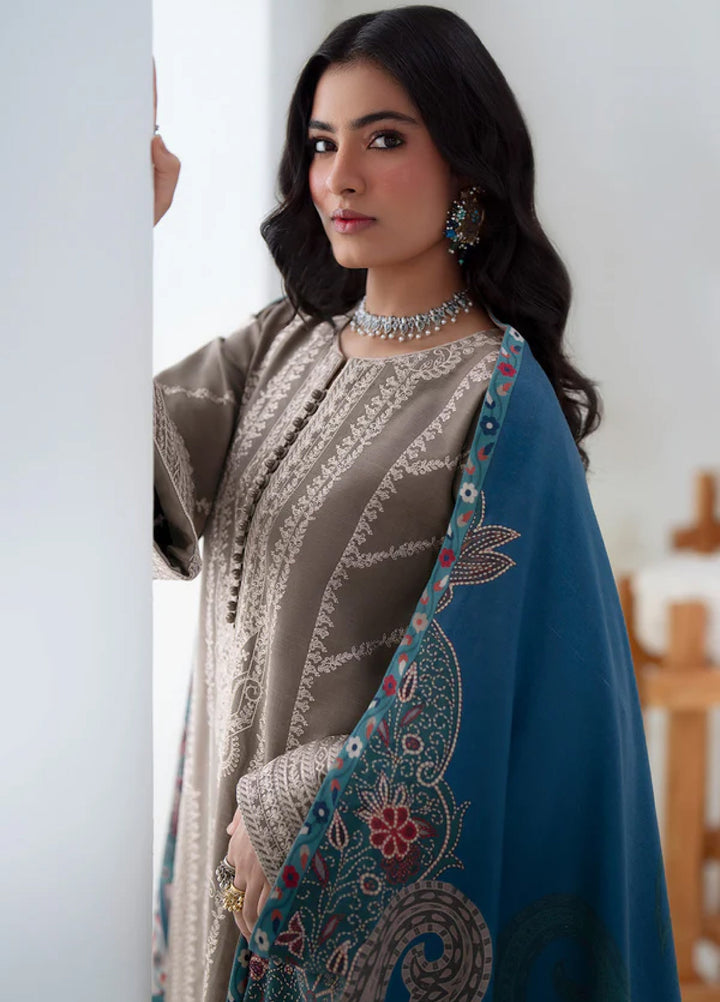 Noore by Freesia Unstitched Khaddar Embroidered Suits 3 Piece FRE25NW FSU-5679 Angeza - Winter Collection