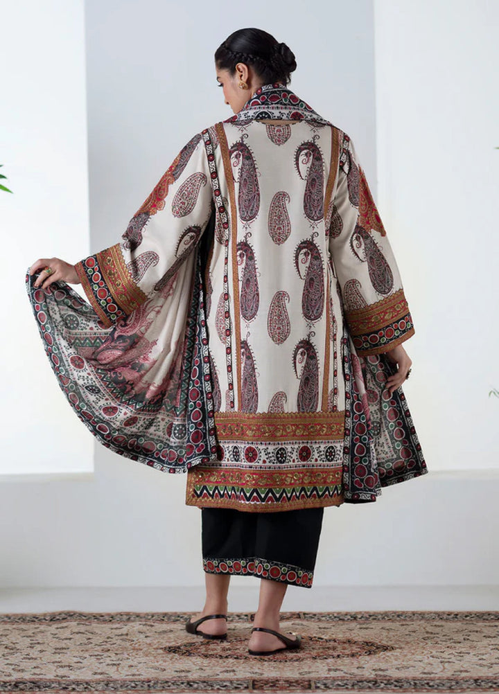 Noore by Freesia Unstitched Khaddar Embroidered Suits 3 Piece FRE25NW FSU-5678 Zohal - Winter Collection