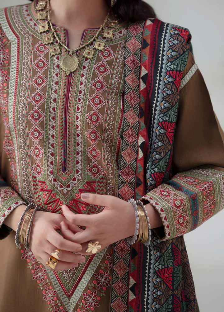 Noore by Freesia Unstitched Khaddar Embroidered Suits 3 Piece FRE25NW FSU-5674 Ghuncha - Winter Collection