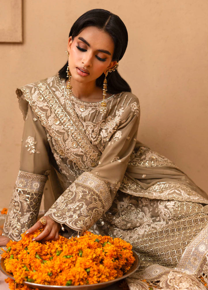 Shehrzadi by Emaan Adeel Unstitched Embroidered Chiffon 3 peice EA25SC Ulfat - Formals Collection