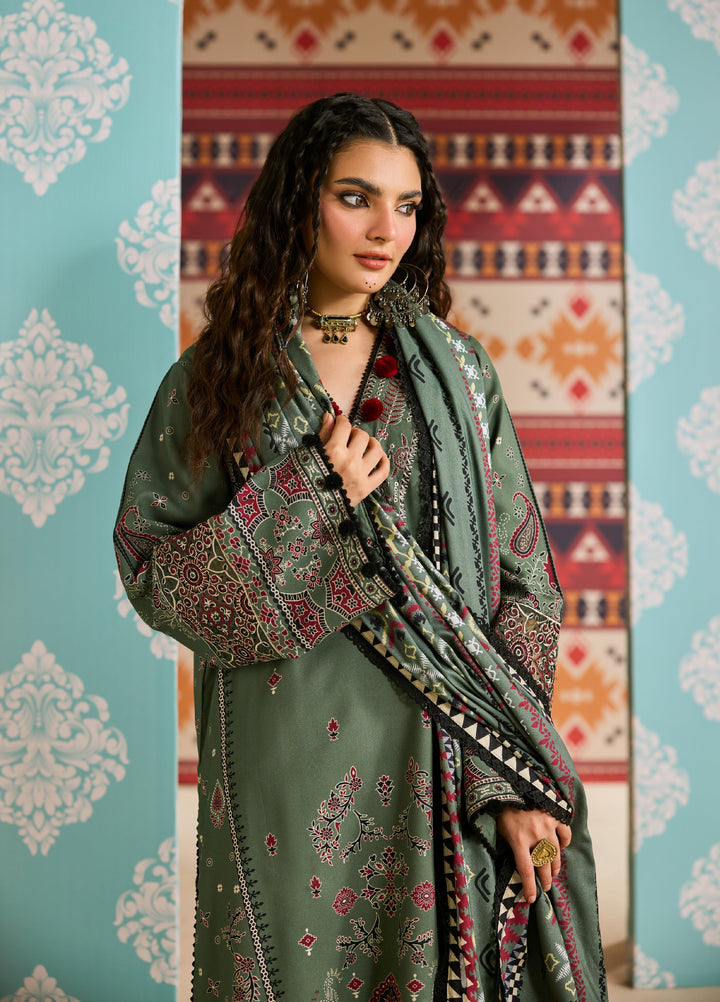 Zync by Florent One Nation Unstitched Khaddar Embroidered Suits 3 Piece FL25ON FL-6B - Winter Collection