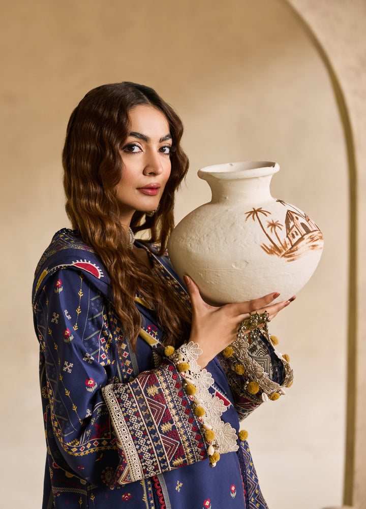 Zync by Florent One Nation Unstitched Khaddar Embroidered Suits 3 Piece FL25ON FL-1A - Winter Collection