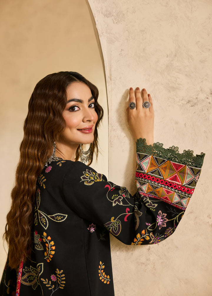 Zync by Florent One Nation Unstitched Khaddar Embroidered Suits 3 Piece FL25ON FL-2A - Winter Collection