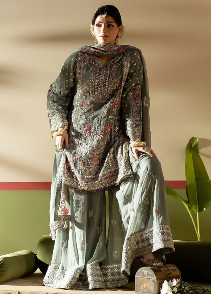 Sahellian by Meerak Women Pret Luxury Chiffon 4 Piece Jugnu - Formals Collection