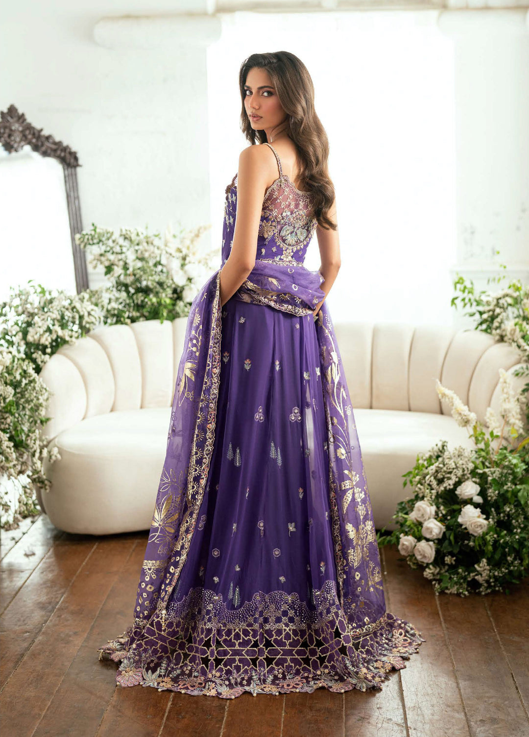 Shaam Shandar By Mushq Luxury Chiffon Unstitched 3 Piece Suits MQ25SC D-1 Tara Taal - Festive Collection