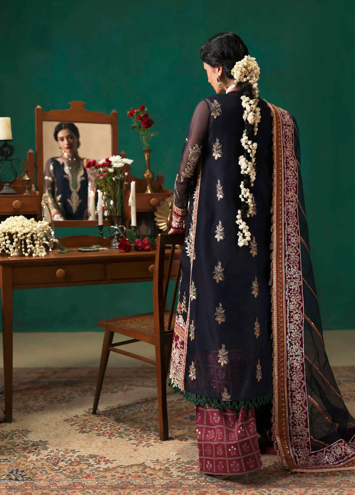 Sable Vogue Embroidered Net Suits Unstitched 3 Piece SV25UF FC-05-25 - Festive Collection