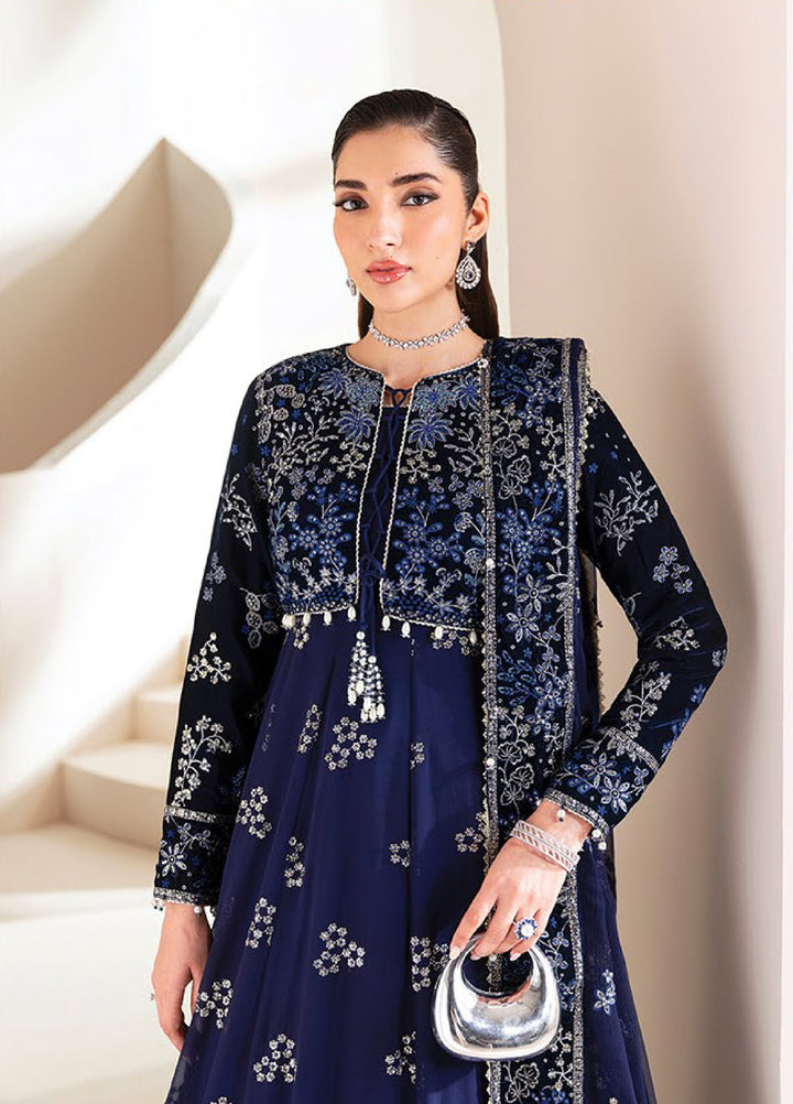 Xenia Formals Unstitched Embroidered Chiffon 3 Piece Suits XE25FU D-07 Maklina - Formal Collection