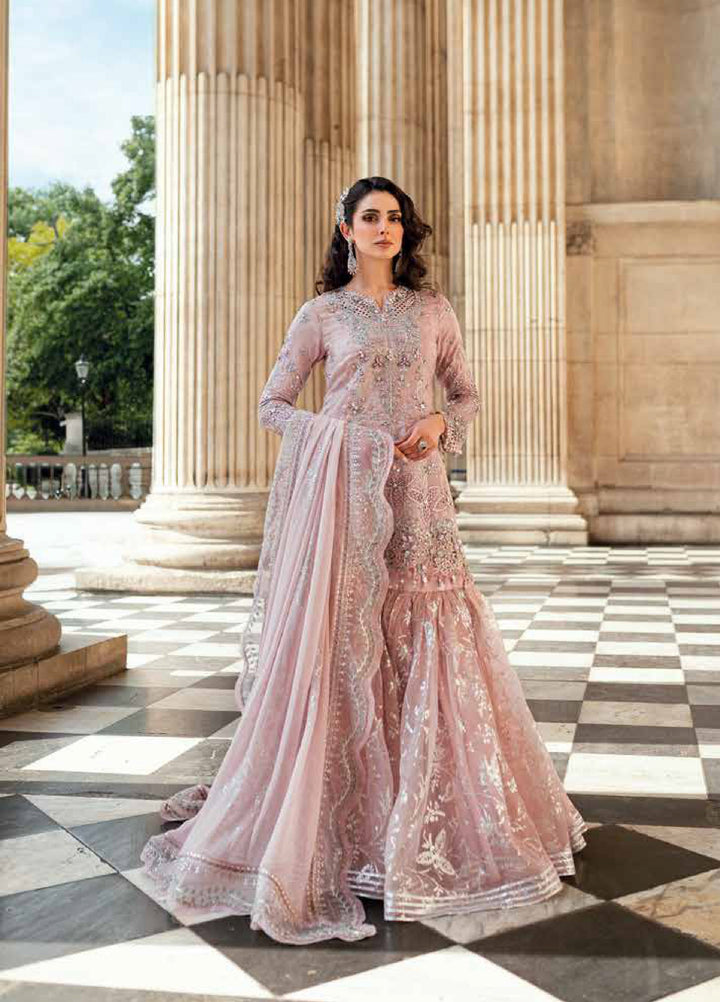 Soiree by Maria B Unstitched Raw Silk Embroidered Suits 3 Piece MB25SF D-5 - Formals Collection