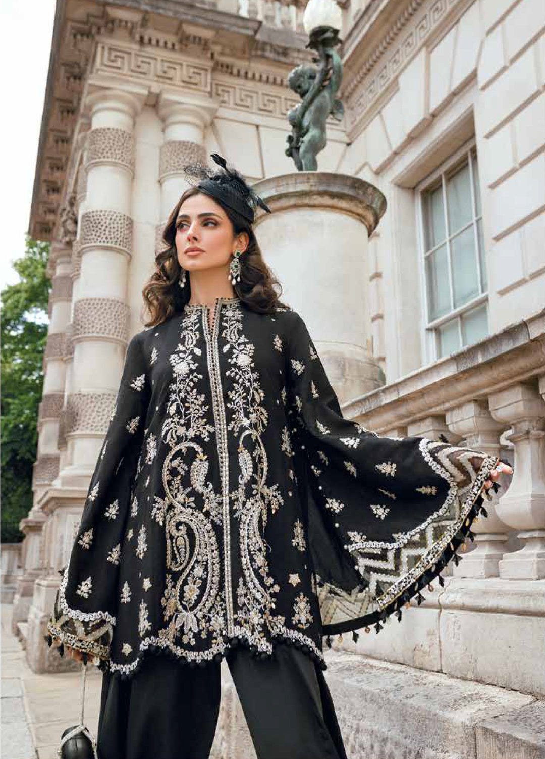 Soiree by Maria B Unstitched Raw Silk Embroidered Suits 3 Piece MB25SF D-3 - Formals Collection