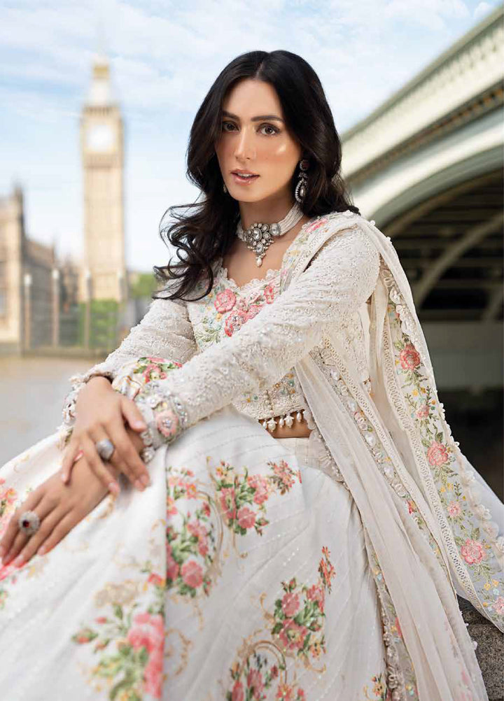 Soiree by Maria B Unstitched Raw Silk Embroidered Suits 3 Piece MB25SF D-2 - Formals Collection
