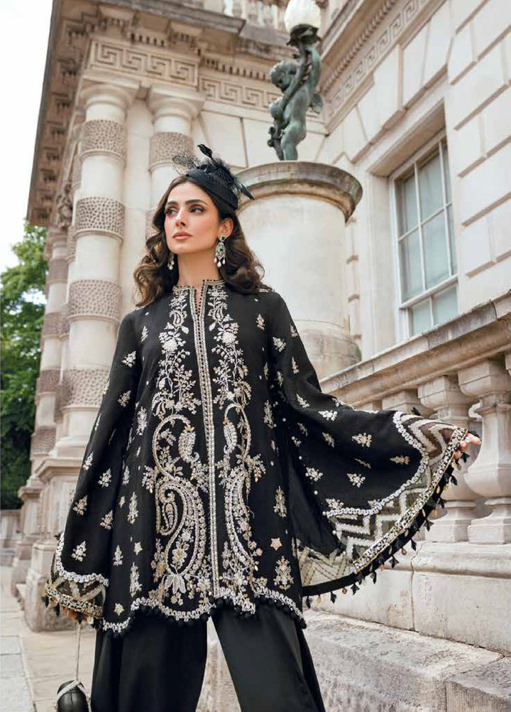 Soiree by Maria B Unstitched Raw Silk Embroidered Suits 3 Piece MB25SF D-3 - Formals Collection