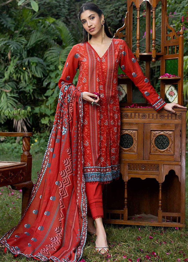 A Red Affair By Gul Ahmed Printed Lawn Suits Unstitched 3 Piece GA23RA CL-32218 - Summer Collection