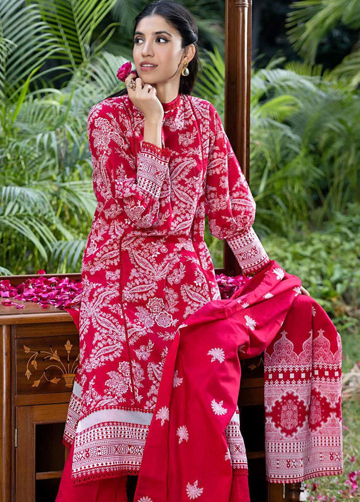 A Red Affair By Gul Ahmed Printed Lawn Suits Unstitched 3 Piece GA23RA CL-32226 - Summer Collection