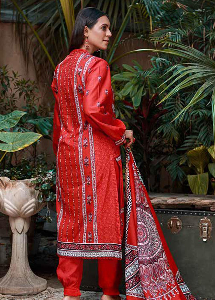 A Red Affair By Gul Ahmed Printed Lawn Suits Unstitched 3 Piece GA23RA CL-32251  - Summer Collection