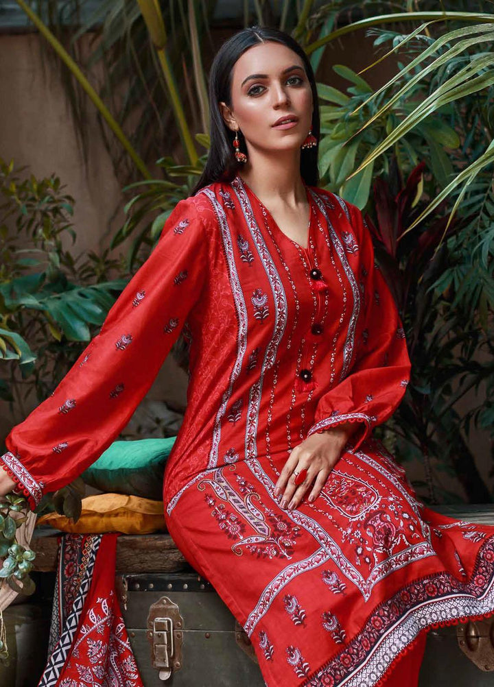 A Red Affair By Gul Ahmed Printed Lawn Suits Unstitched 3 Piece GA23RA CL-32251  - Summer Collection