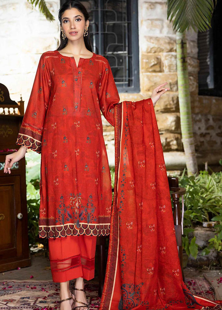 A Red Affair By Gul Ahmed Printed Lawn Suits Unstitched 3 Piece GA23RA CL-32252 - Summer Collection