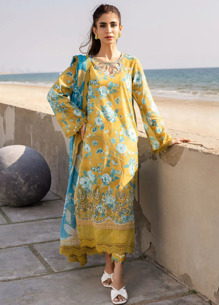 Aafreen by Riaz Arts Embroidered Lawn Suit Unstitched 3 Piece RA25LL AF-173 - Summer Collection