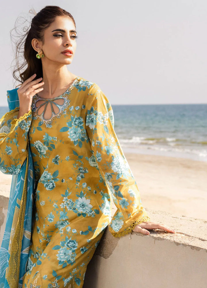 Aafreen by Riaz Arts Embroidered Lawn Suit Unstitched 3 Piece RA25LL AF-173 - Summer Collection