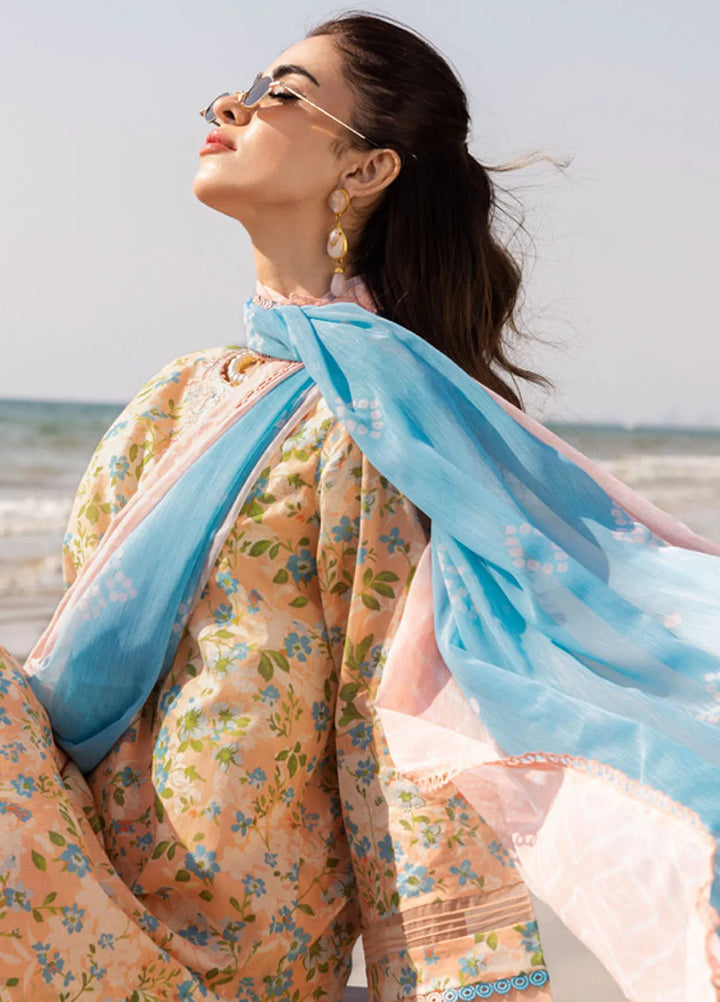 Aafreen by Riaz Arts Embroidered Lawn Suit Unstitched 3 Piece RA25LL AF-175 - Summer Collection