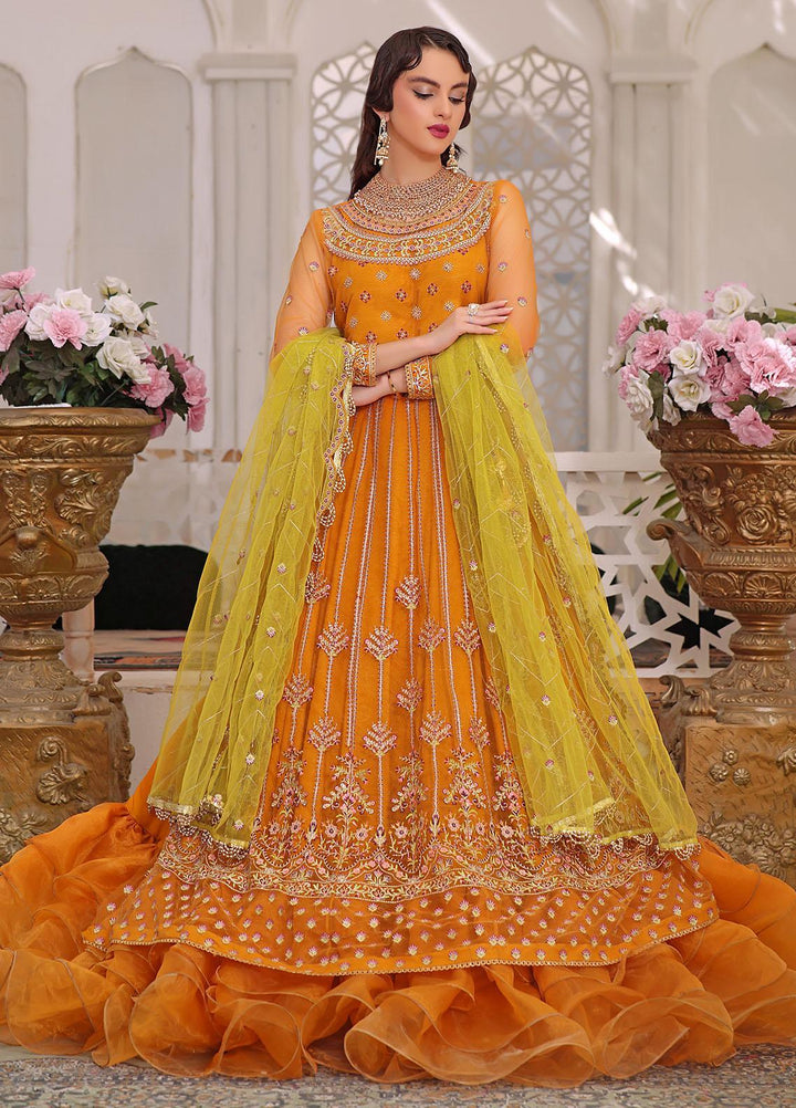 Aaina By Awwal Embroidered Net Suits Unstitched 3 Piece AW23A D-08 Hasnat - Luxury Collection