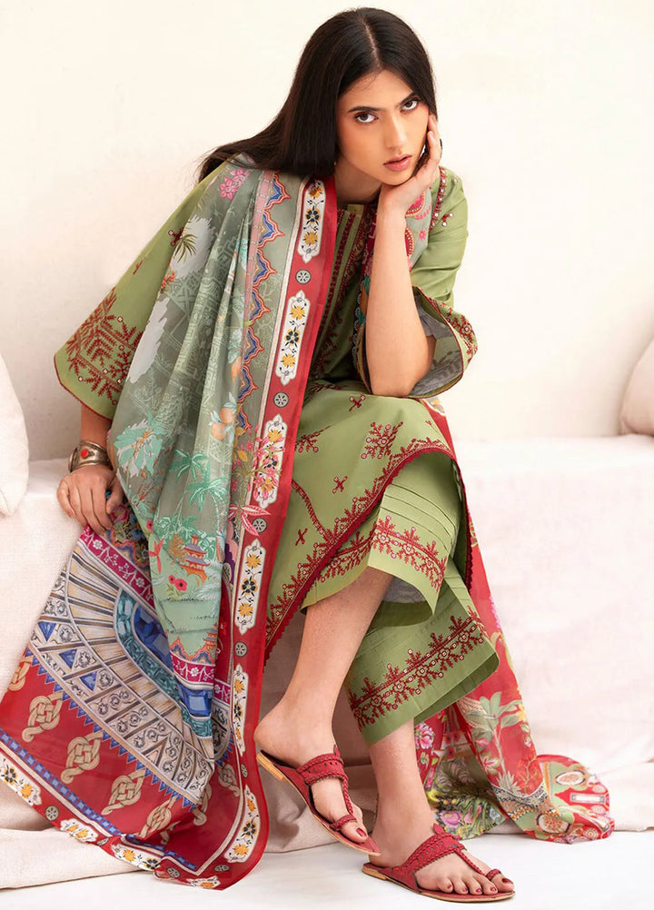 Aaina by Bin Ilyas Embroidered Lawn Suit Unstitched 3 Piece BI25AL 83 A - Summer Collection