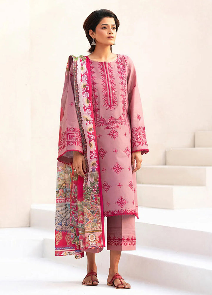 Aaina by Bin Ilyas Embroidered Lawn Suit Unstitched 3 Piece BI25AL 83 B - Summer Collection