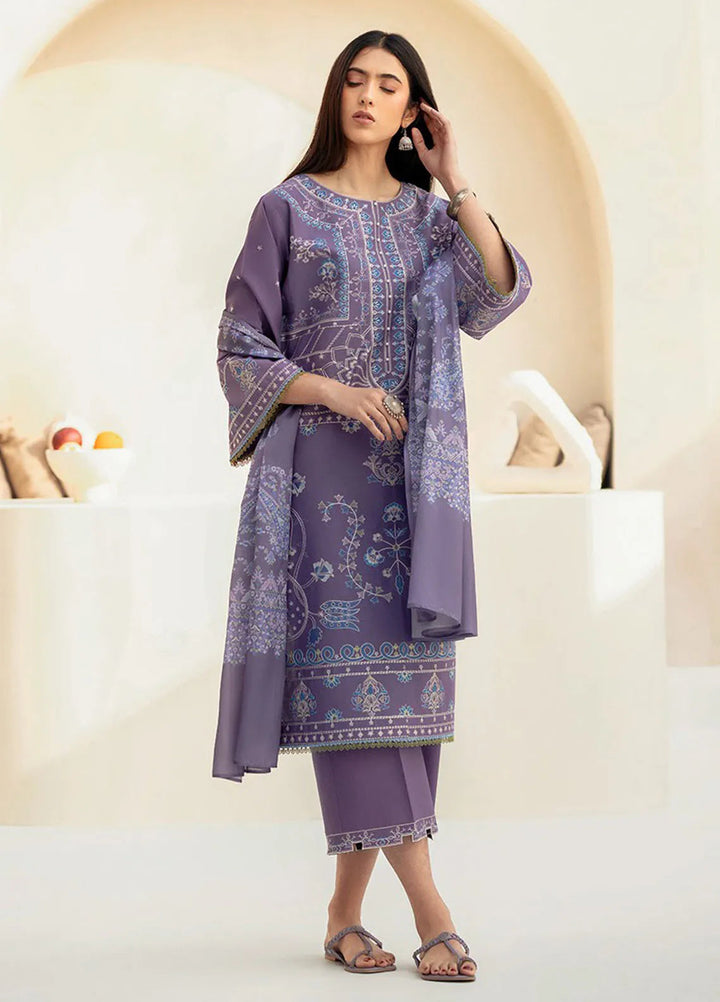 Aaina by Bin Ilyas Embroidered Lawn Suit Unstitched 3 Piece BI25AL 87 B - Summer Collection
