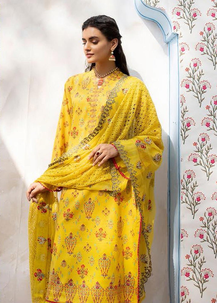Aalaya Printed Lawn Suits Unstitched 3 Piece ALY22PL D-02 - Premium Collection