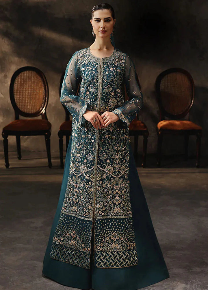 Aatish By Saffron Embroidered Organza Suit Unstitched 4 Piece SFR24A D-01 Gulzar-e-Afreen - Formal Collection